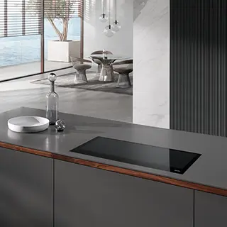 Miele induction cooktop in a modern kitchen