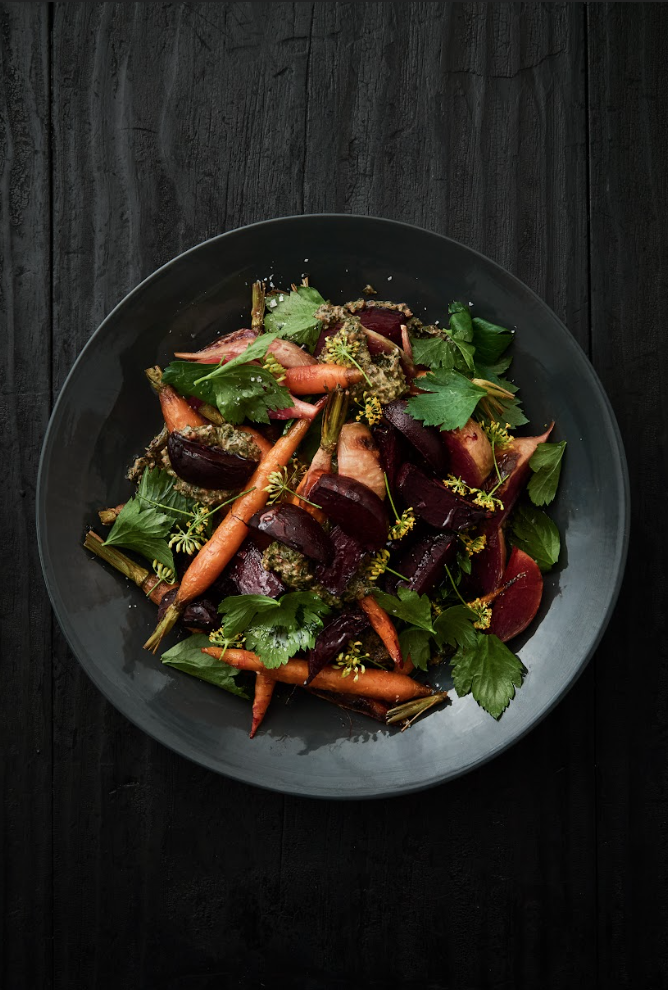 delicious plate of veggies grown sustainably