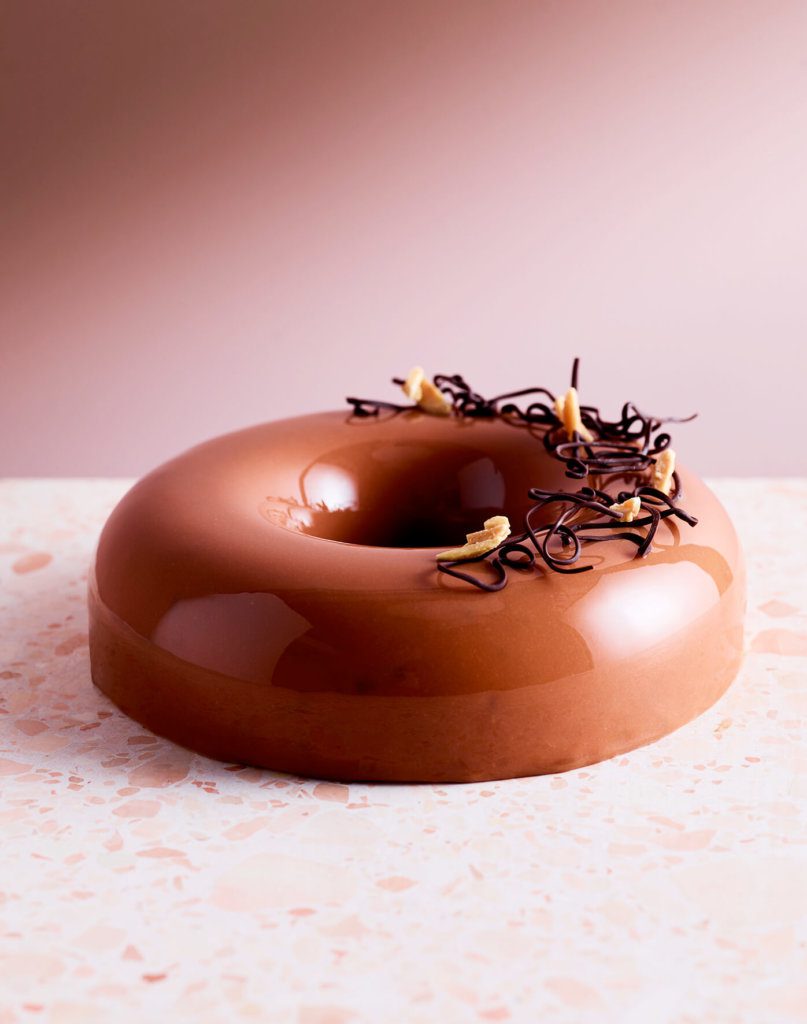 Coffee and hazelnut praline mousse cake Miele Experience Centre