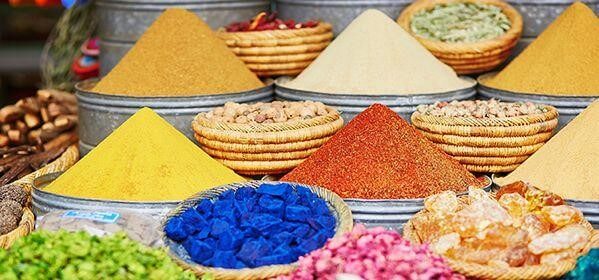 Colourful spices in Morocco, a destination Steve Cordony would like to travel to
